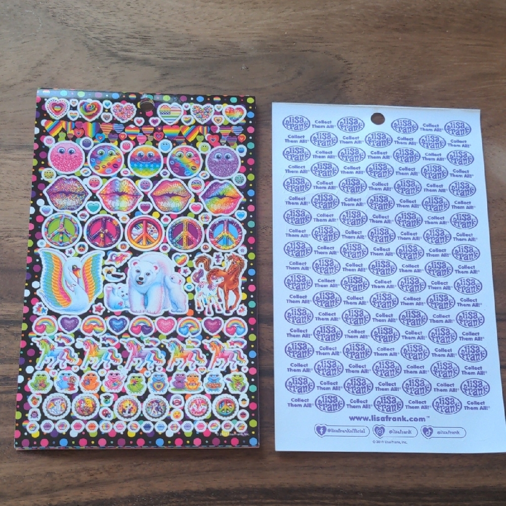 5 Pages Of 90s Lisa Frank Stickers